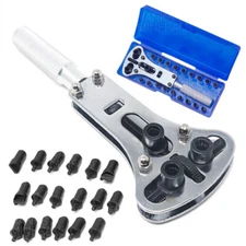 Watch Repair Tool Back Battery Cover Opener Wrench Screw Remover Kit Waterproof