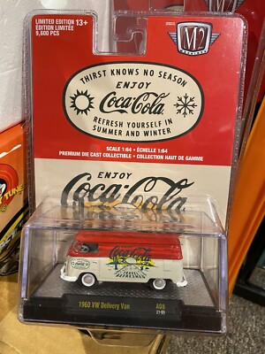 2021 M2 MACHINES 1960 VW DELIVERY VAN COCA COLA A08 21-05 LIMITED 1:64