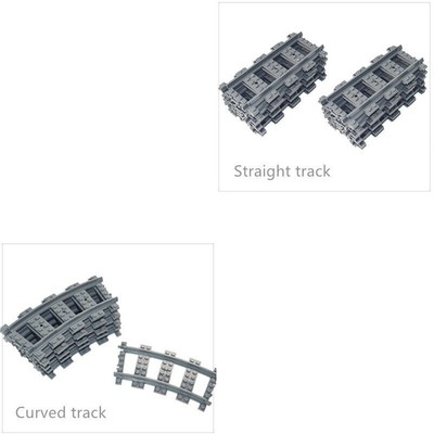 City Rail Flexible Tracks for Lego Kit Train Building Blocks Sets DIY