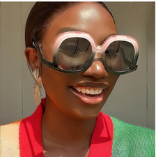 Fashion Oversized Round Sunglasses For Women UV 400 Protection Funny hip-hop