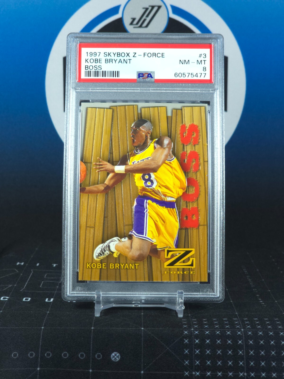1997 Skybox Z-Force Boss #3 Kobe Bryant PSA 8 Lakers Rookie