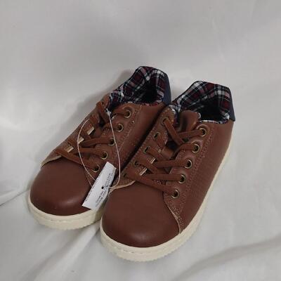 NWOB Ben Sherman Boys Chestnut Navy Whisperer White Hardie Sneakers Size 4