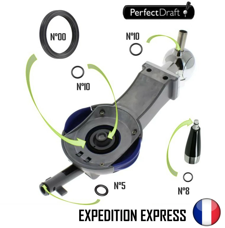 Kit 5 Joints Tireuse à bière PERFECTDRAFT Philips HD3720 HD3620 HD3610 HD3600