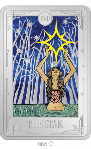 2024 Niue Tarot Cards THE STAR 1 oz .999 Silver Proof Coin Box/COA Mintage 2000