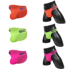 New ADANNU Summer Mens Sexy Mesh U Convex Breatahble Briefs Cool Comfy Underwear