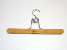 Vintage Nevco Princess Felted Wood Hanger for Skirt Slacks Pants