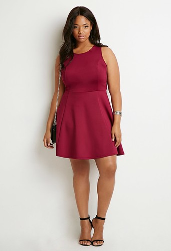 Forever 21 Plus Size Magenta Scuba Knit 