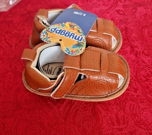 Leather Sandals baby Boy Girl Pram Shoes Infant Prewalker Choose Colour and Size - Picture 34 of 35