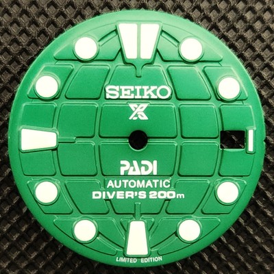 New PADI WORLD PROSPEX Dial Green TURTLE Date for NH35 4R35 NH36 4R36 7S26