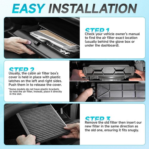 For 2013-2024 Mazda 3 6 CX-5 Drop In A/C Fresh Cabin Air Filter Replacement 2Pcs - Picture 6 of 6