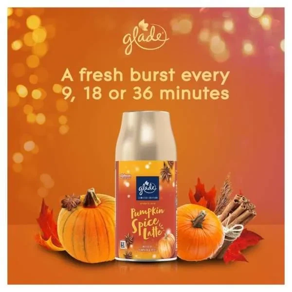Glade Automatic Refill Lufterfrischer Spray Pumpkin Spice Latte. 3 x 269ml - Bild 4 von 4