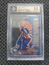  2015-16 CONNOR MCDAVID RC 🔥🥵 BGS 9.5 💎  Full Force Rising Force Gold 12/99 !