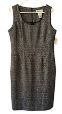 Danny and Nicole Gray Tweed Dress Women's Size 8 Career Professional Wedding