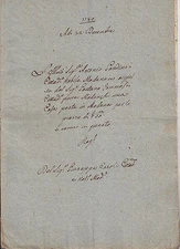 J477-MODENA-STAMPED DEED PURCHASE HOUSE IN VIA CANALCHIARO 1780