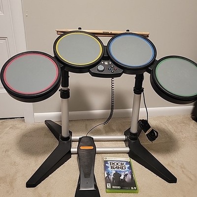 TESTED Official Rock Band XBOX Harmonix 822149 Drums Set Kit