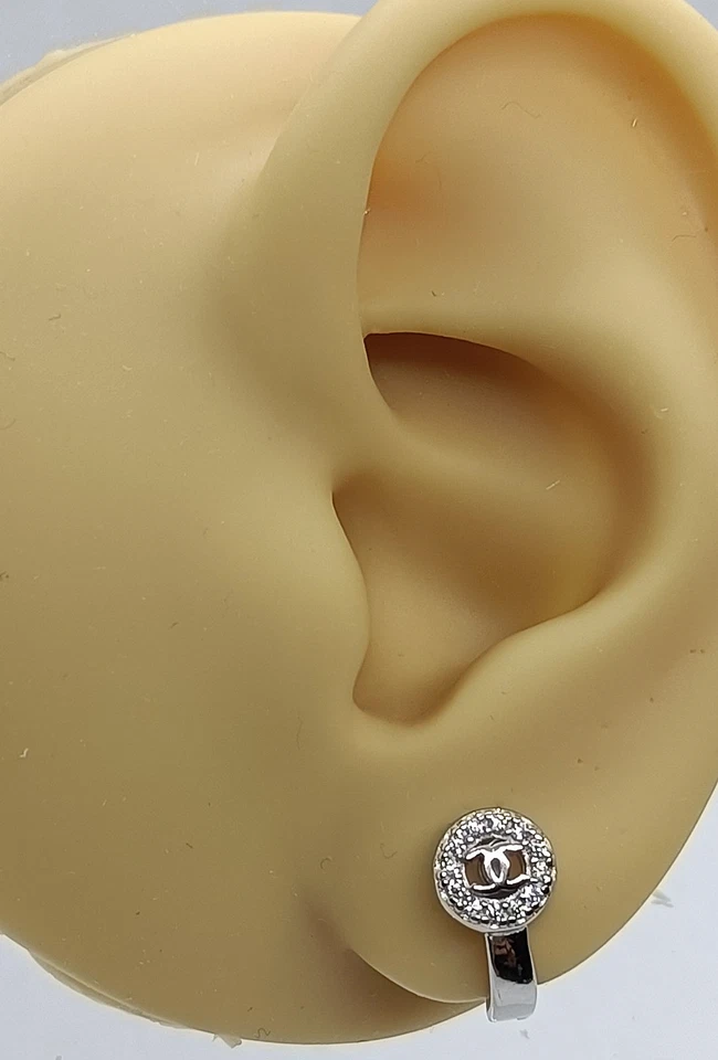 Orecchini donna argento 925 oro bianco modello zirconi bianchi - Immagine 4 di 4