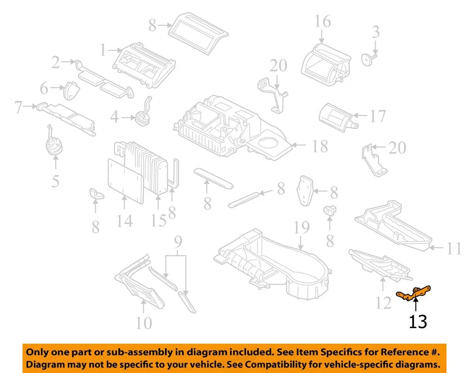 2000-2003 CHEVROLET IMPALA MONTE CARLO КРОНШТЕЙН HTR & BLO MTG 52479594 - НОВЫЙ OEM - Изображение 2 из 3