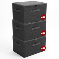 Aufbewahrungsbox Stoff Faltbar Organizer Kleiderschrank Kinderzimmer Set 50X30Cm