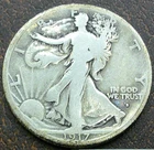 US 1917 Obv-S Walking Liberty Half Dollar  **