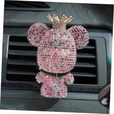 Pink Car Accessories Bling Crystal Bear Car Air Freshener With Vent Pink Pink Car Accessories Bling Crystal Bear Car Air Freshener With Vent Pink