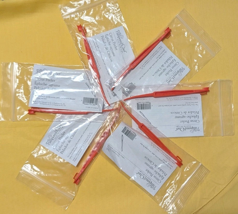 Pampered Chef Citrus Peeler 1260 Sealed Lot of 6 Fruit Kitchen Tool Gadget NEW