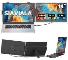 14" Laptop Screen Extender, Portable Monitor for Laptops 13-17.3", 1080P FHD ...