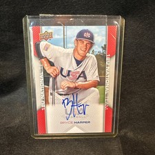 Bryce Harper On Card Auto 2009 Upper Deck USA Baseball #USA-83 Rookie RARE 18-U. rookie card picture