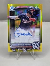 2025 Bowman Chrome Carlos Tavares 1st Bowman Auto Yellow Refractor /75