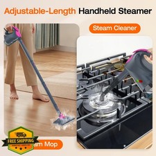 ScrubWiz 10-in-1 Steam Cleaner Mop Mid Gray Portable Floor Tiles