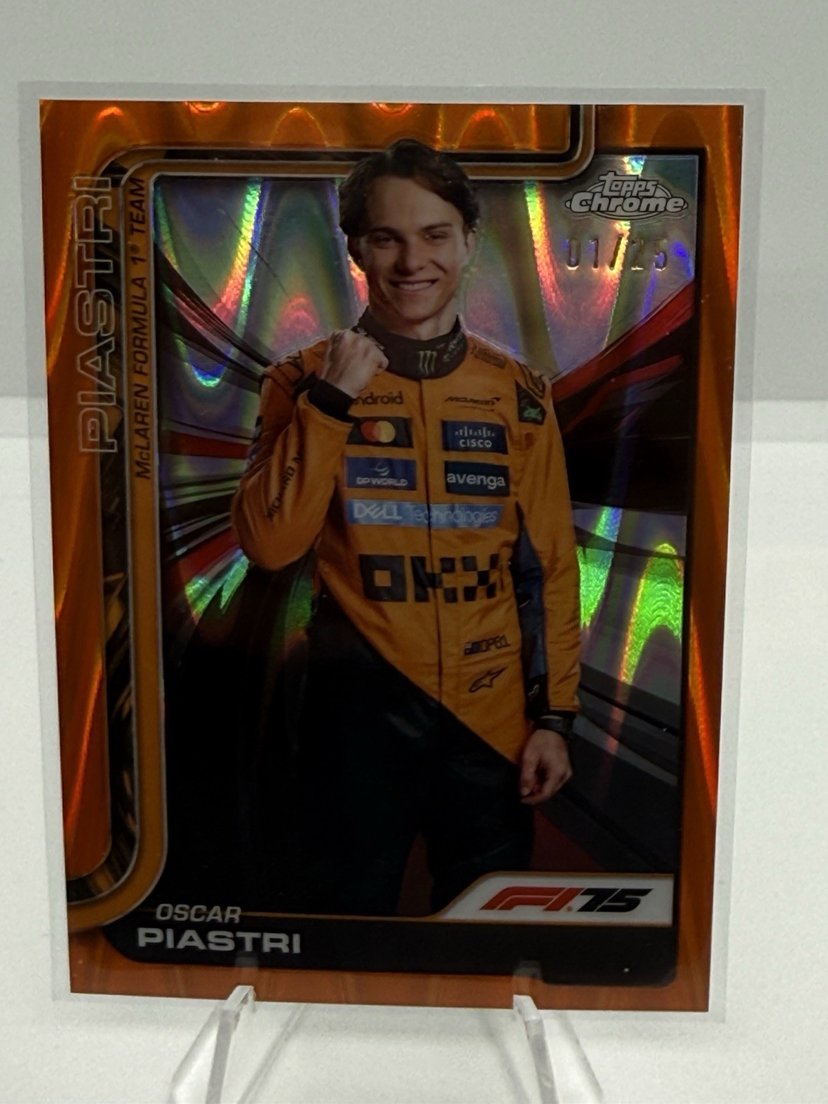 2025 Topps Chrome F1 #6 Oscar Piastri Orange Raywave /25 SSP