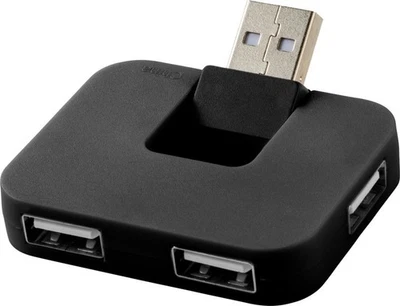 WERBEARTIKEL R. KAISER 4-Port USB 2.0 Multi HUB 4 Ports Verteiler / Schwarz zum AKTIONSPREIS