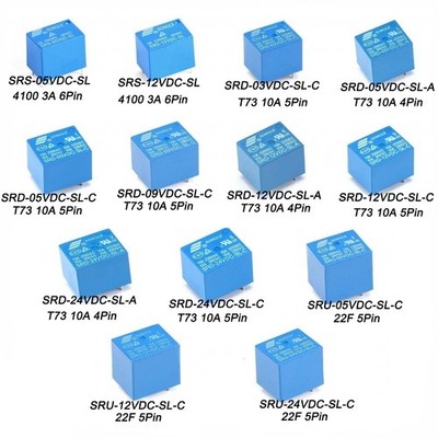  DC Verschiedene Kleine Leistungsrelais 3V/5V/9V/12V/24V 4-Pin 5-Pin 6-Pin 8-Pin
