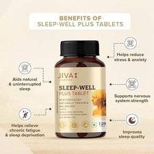 Jiva Ayurveda Sleep Well Plus 120 Tablets Ayurvedic Sleeping Tablets Pack Of 3