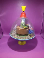 Vintage Karl Rohrseitz Zirndorf Spin Top Toy Tin Top Train 11" West Germany