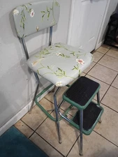 Vintage COSCO Kitchen Chair Pull-Out Step Stool Old *SEE PICTURES FOR DETAILS* 