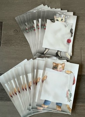 VTG Cat Kitty Made In Italy Paper Stationery Authentic Dodo Letter Signed MT