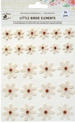 Little Birdie Enchanted Sticker Embellishment 24/Pkg-Cream - ENCHANT1-72178