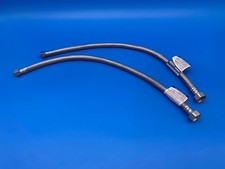 ProFlo Pair of 3/8" Compression Stainless Steel Reinforced Faucet Supplies - New