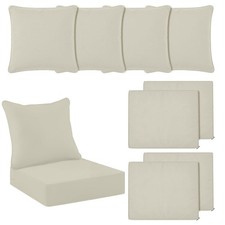 4 Set 24X24X5 Inch Outdoor Chair Cushions Cover, Waterproof UV Resistant Patio C