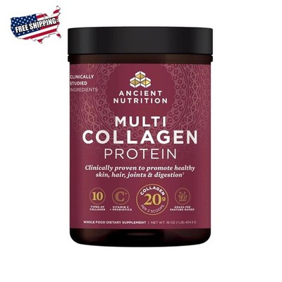 Ancient Nutrition Multi Collagen Protein 16oz / 454.5g 10 Types Collagen