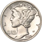 1925-P Mercury Dime- Cleaned