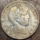 1910-S 50C Barber Half Dollar USA Historic Silver Coin 🔥