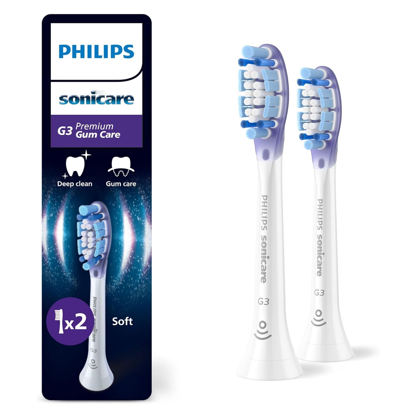 Philips HX905287 Sonicare G3 Premium Gum Care Original Brstenkpfe 2erPack 6390₽