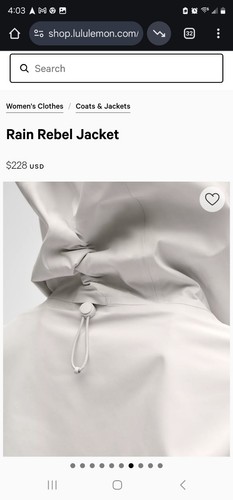 Lululemon Rain Rebel Jacket Coat Size 4 Color Bone Nwot - Picture 7 of 24