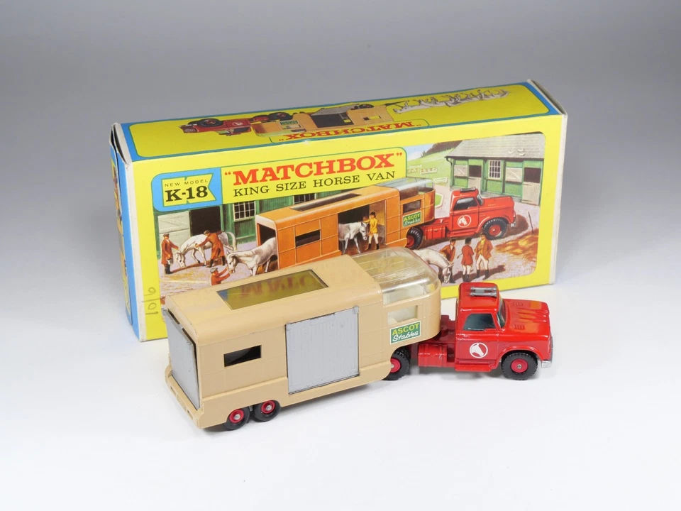 MATCHBOX - KING SIZE K-18 - Dodge Articulated Horse Van Ascot Stable - En boite - Photo 2/4