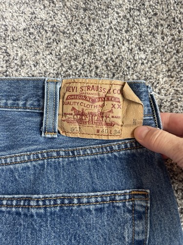 Levi's Jeans Men's 501 Size 40x34 Straight Button Fly American Denim - Picture 9 of 11