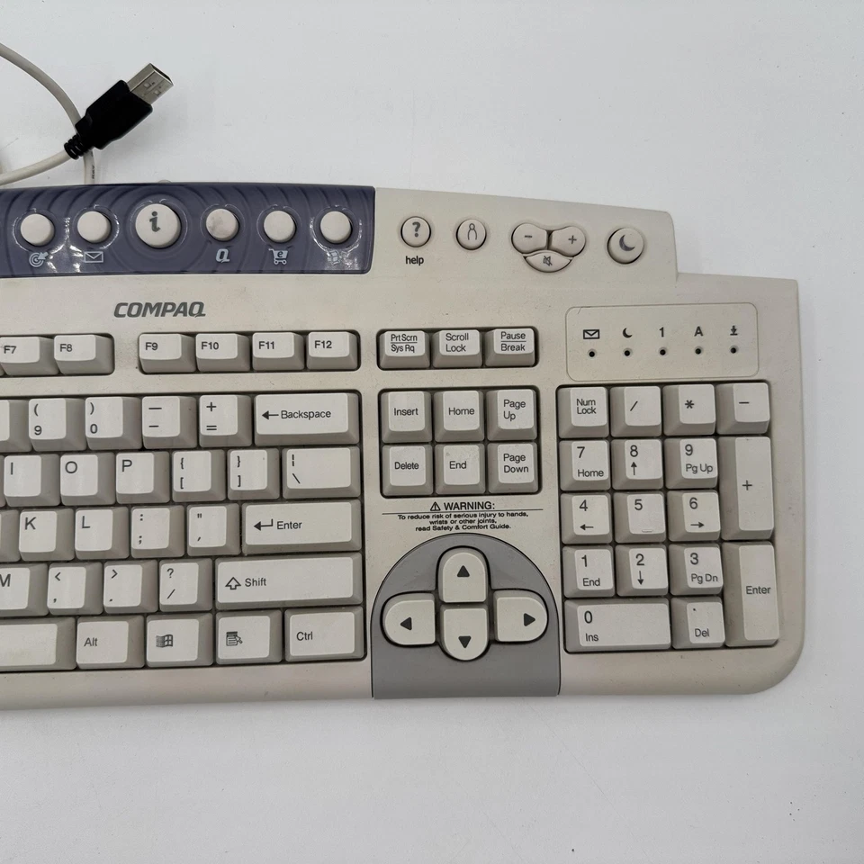 Compaq USB Wired Multimedia Internet Keyboard S7-ALM5S P/N 182995-007 Hot Keys - Image 4 of 4