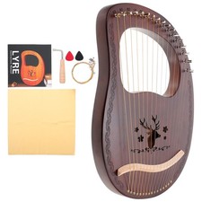 1 Set Wooden Lyre Harp Supply 16-Tone Harp Ancient Style Lyre Harp Wood Harp