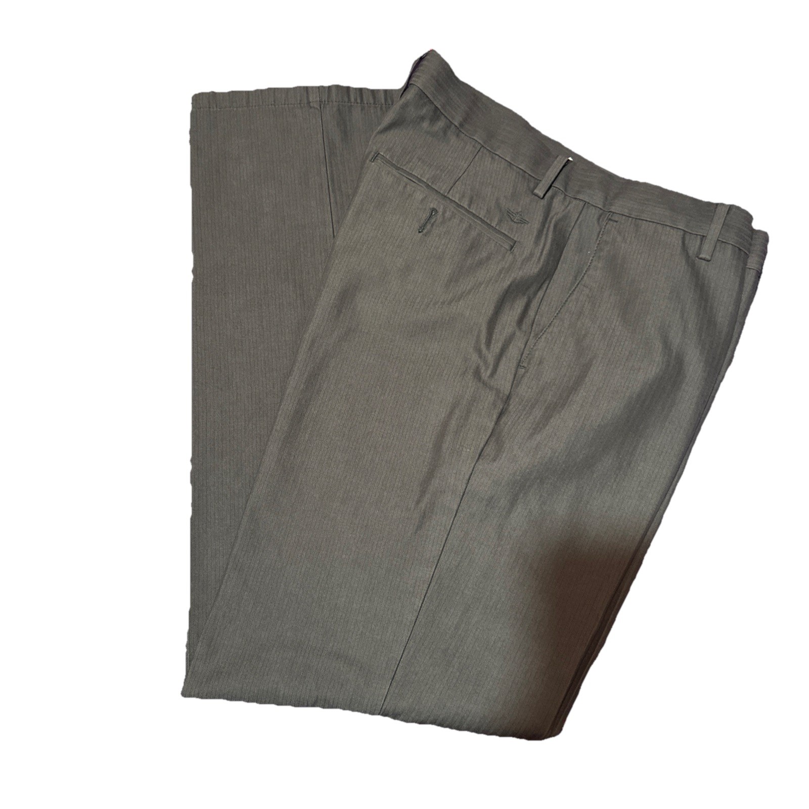 Men’s Dockers Signature Khaki Slim Fit D1 34×32 Grey Pattern Slacks