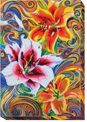 Bead Embroidery Kit ''Three virtues'' Stitching Handmade Beadwork